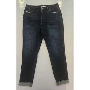 MoCo Boutique Women's Dark Wash Skinny Jeans Dark Blue Stretch Mid Rise 15/32